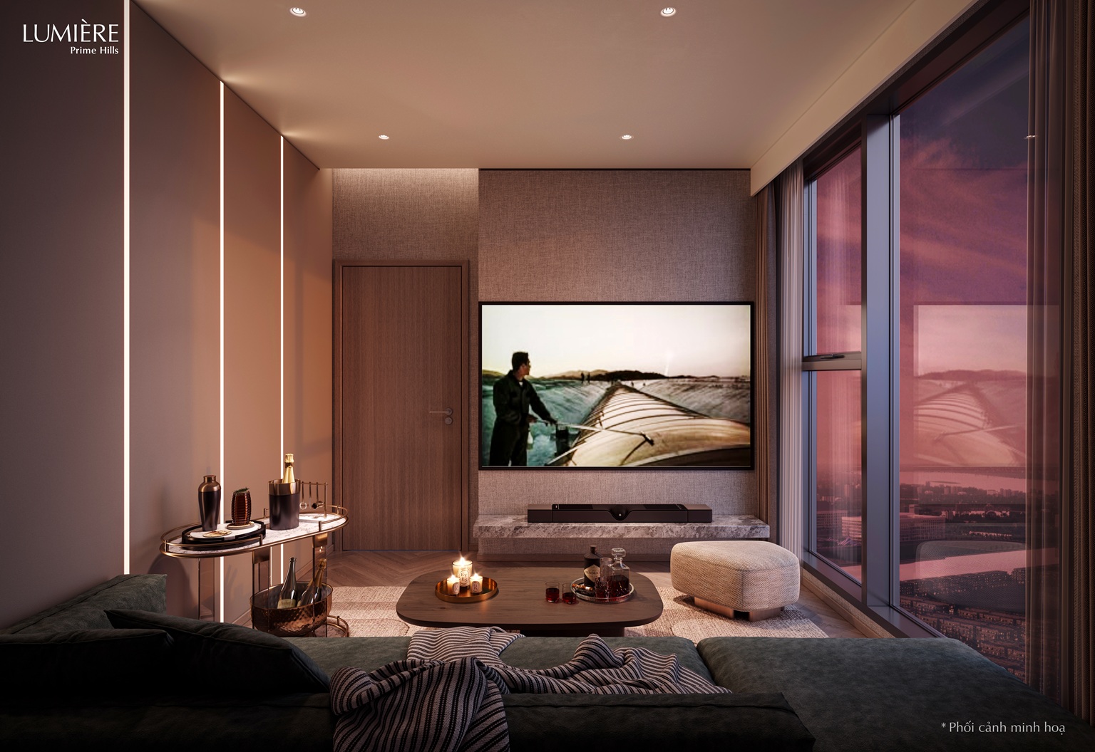 nội thất bàn giao căn hộ lumiere prime hills cổ loa