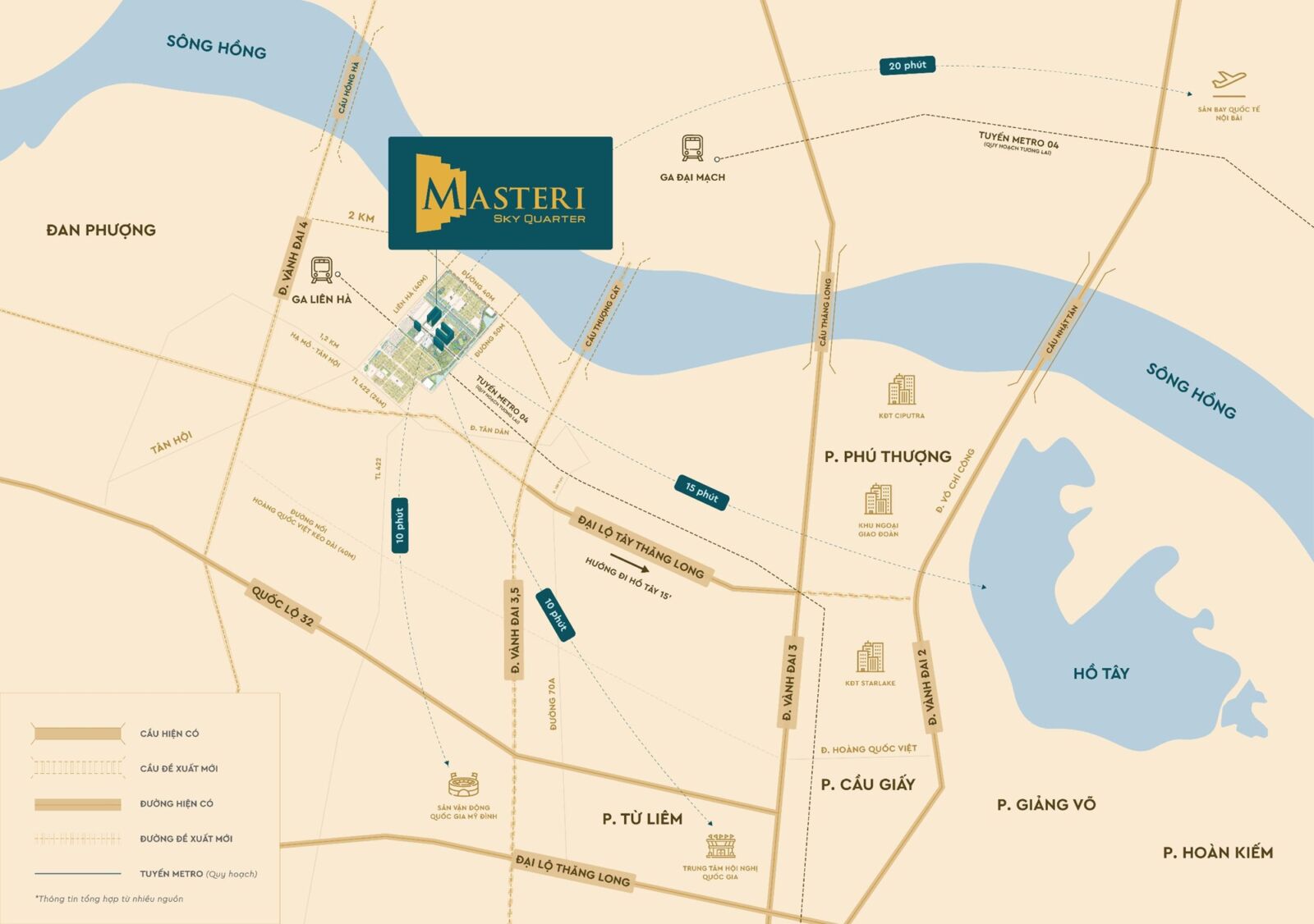 vị trí dự án masteri sky quarter đan phượng